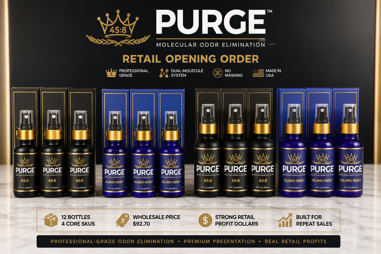 PURGE™ 45:8 Wholesale Reorder | 2 oz | Signature Original Case (12 Bottles)