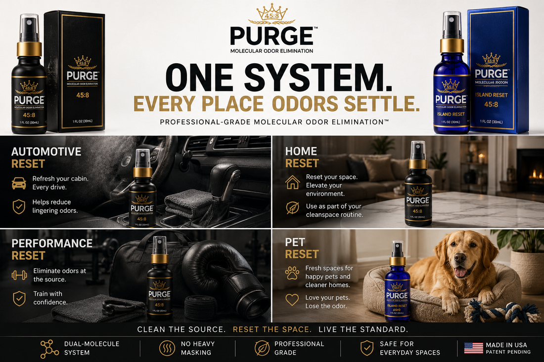 One System. Every Place Odors Settle: How to Choose the Right PURGE™ Routine