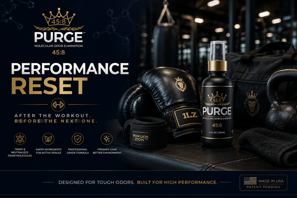 PURGE Performance Reset premium boxing and gym campaign panel