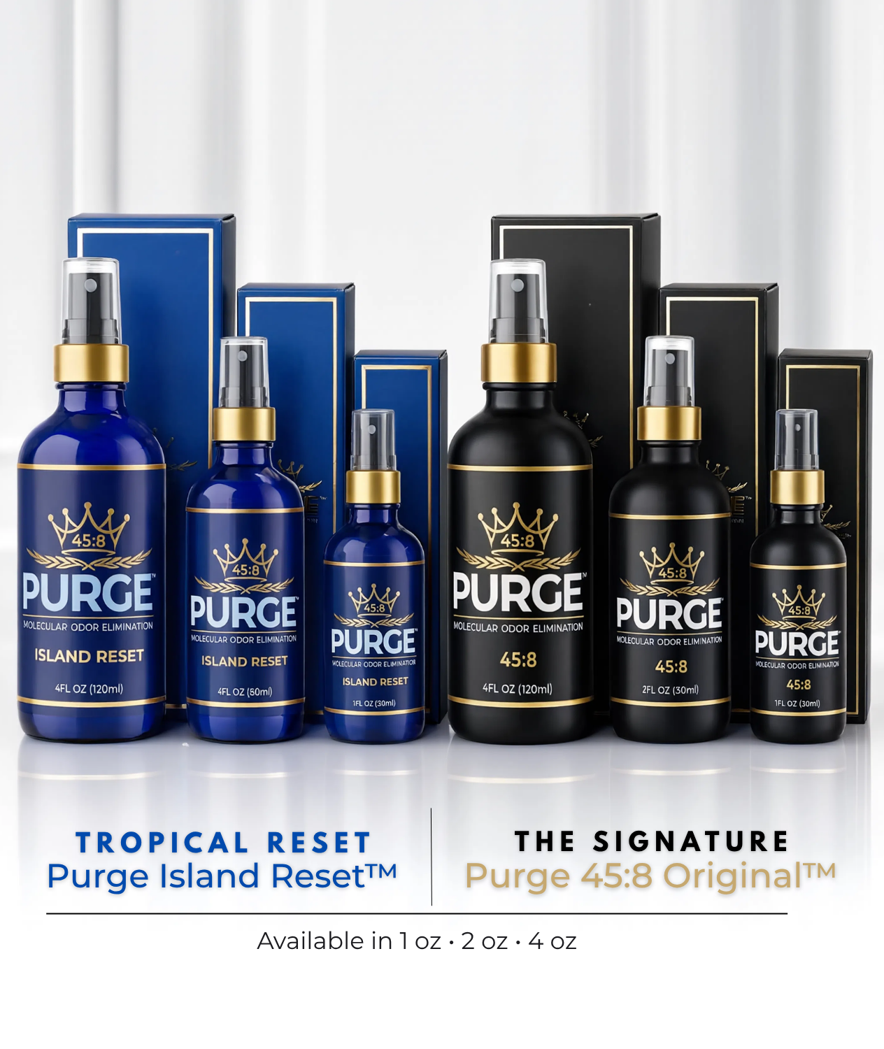 PURGE™ 45:8 Wholesale Reorder | 4 oz | Mixed Case (4 Original + 4 Island Reset)