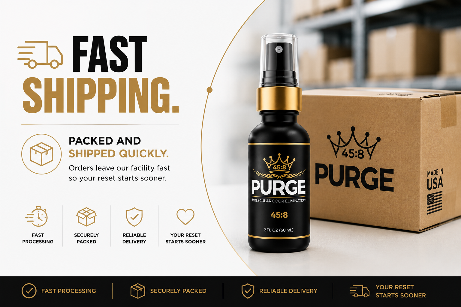 PURGE fast shipping statement