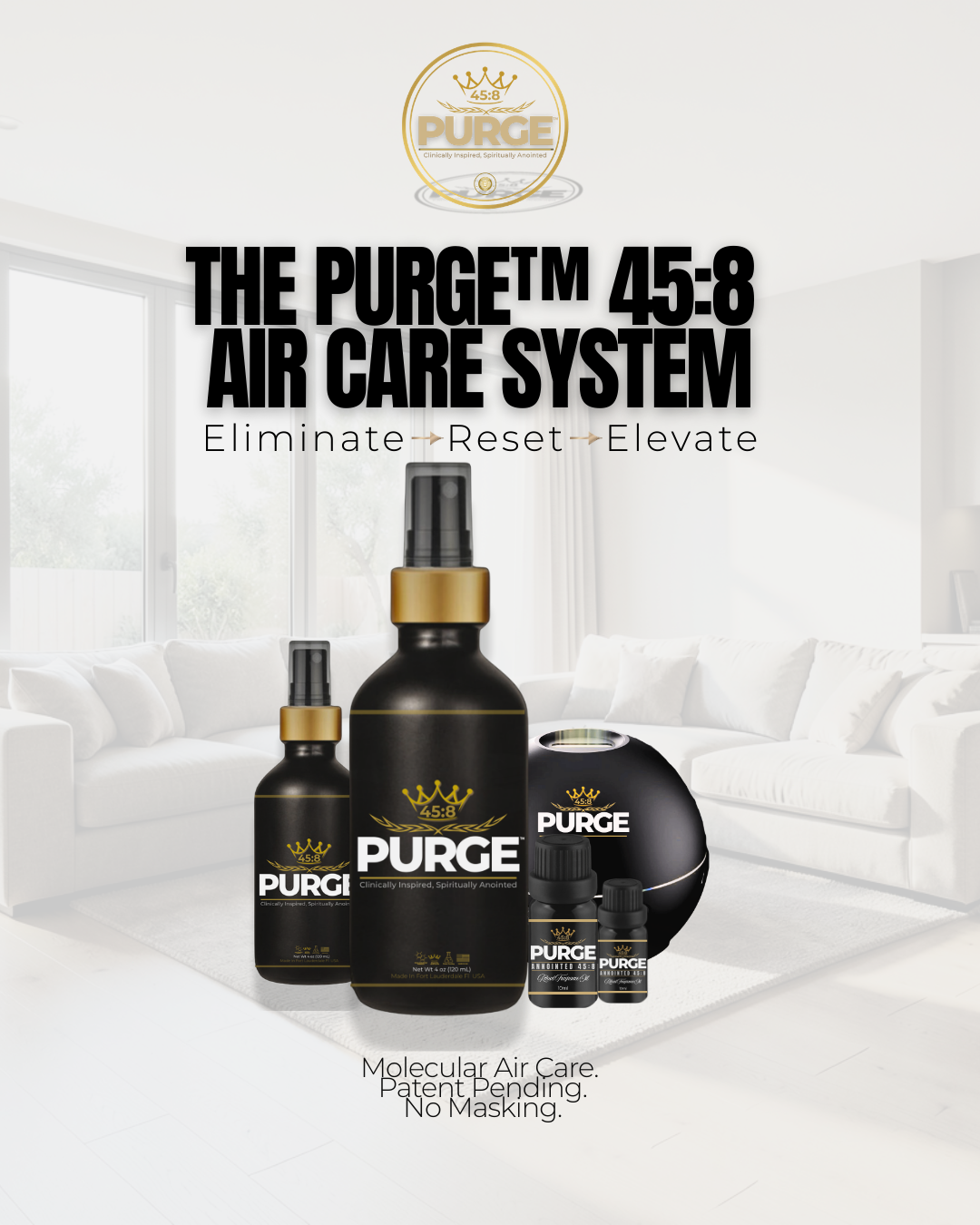 PURGE™ 45:8 Ritual Diffusion System – Phase 3 Elevate Air Care Kit