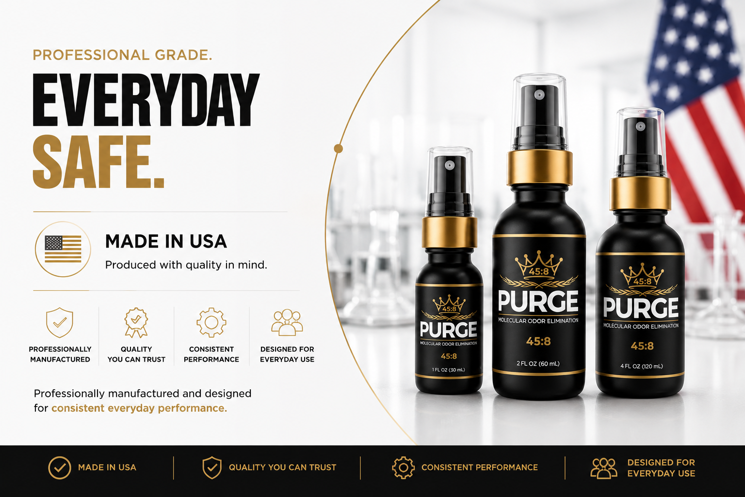 PURGE Made in USA quality statement