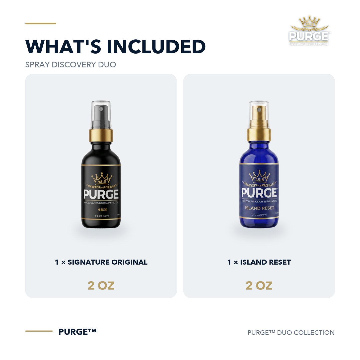 PURGE Spray Discovery Duo — What's Included
