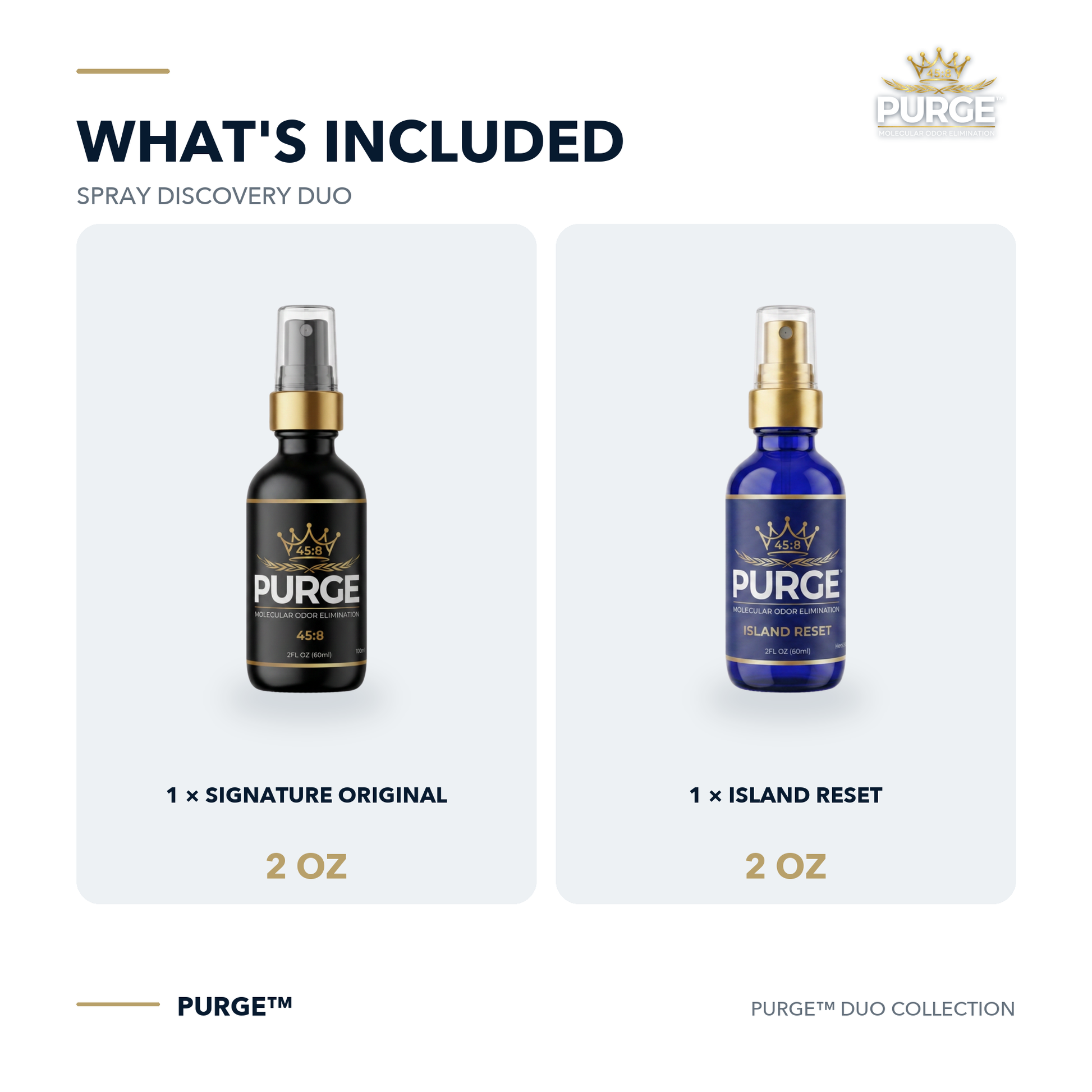 PURGE Spray Discovery Duo — What's Included