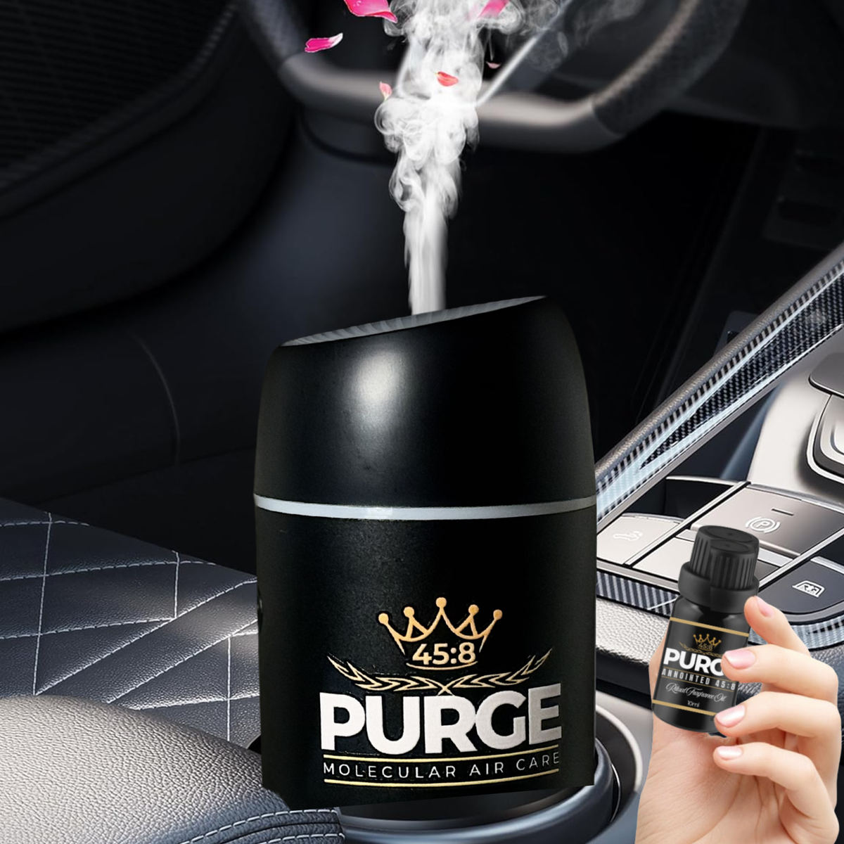 PURGE™ 45:8 Car Diffuser – USB Ultrasonic Fragrance Oil Diffuser