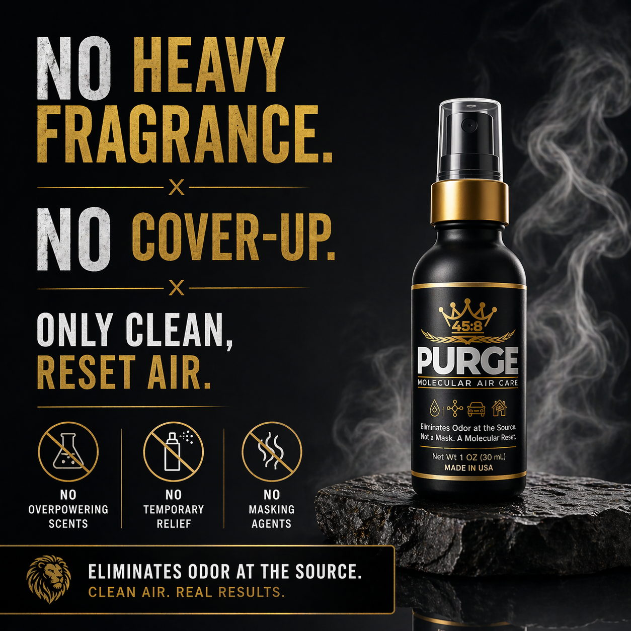 PURGE™ Odor Eliminator Spray 1oz – 3-Pack | Pocket Size Daily Reset