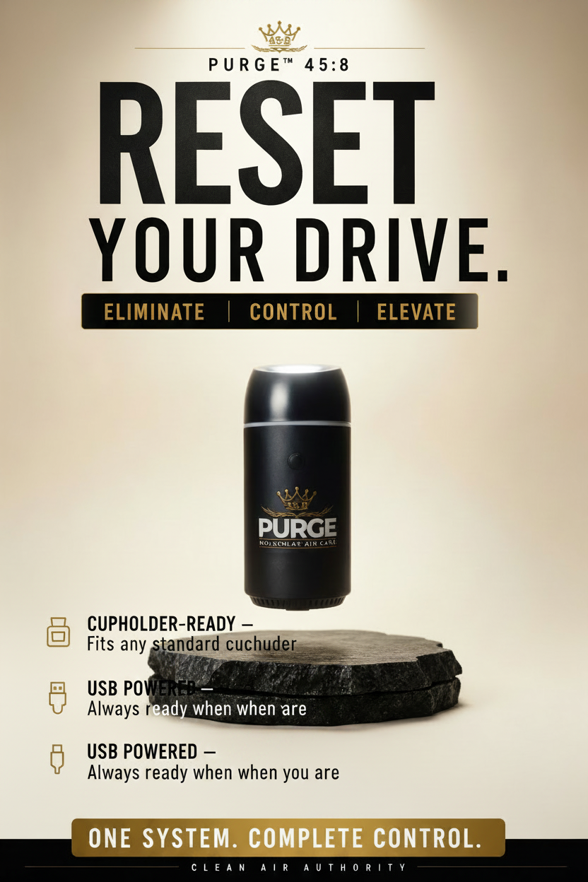 PURGE™ 45:8 Car Diffuser — Final PDP Graphic